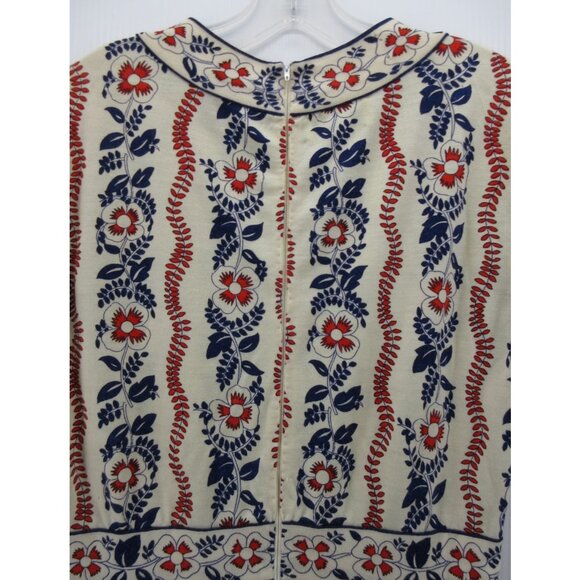 VINTAGE Goldworm Dress 10 Merino Wool 60s Scandinavian Folk Italy * - Picture 13 of 16